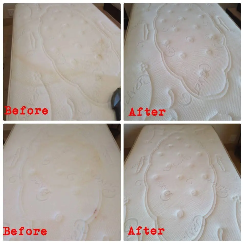 Mattress cleaning before and after